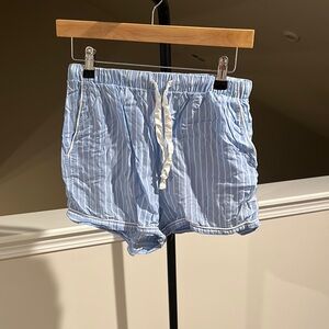Blue Striped Women's Shorts